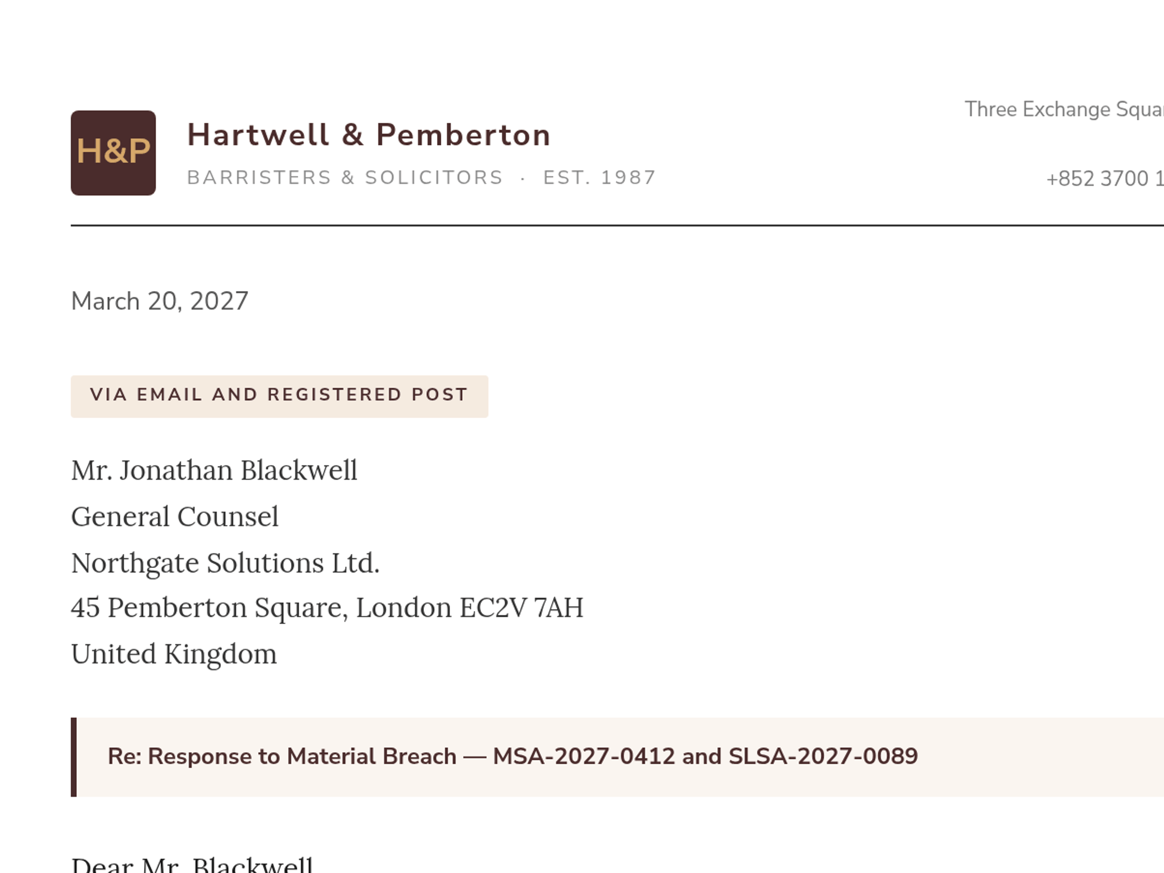 Demand Response Letter