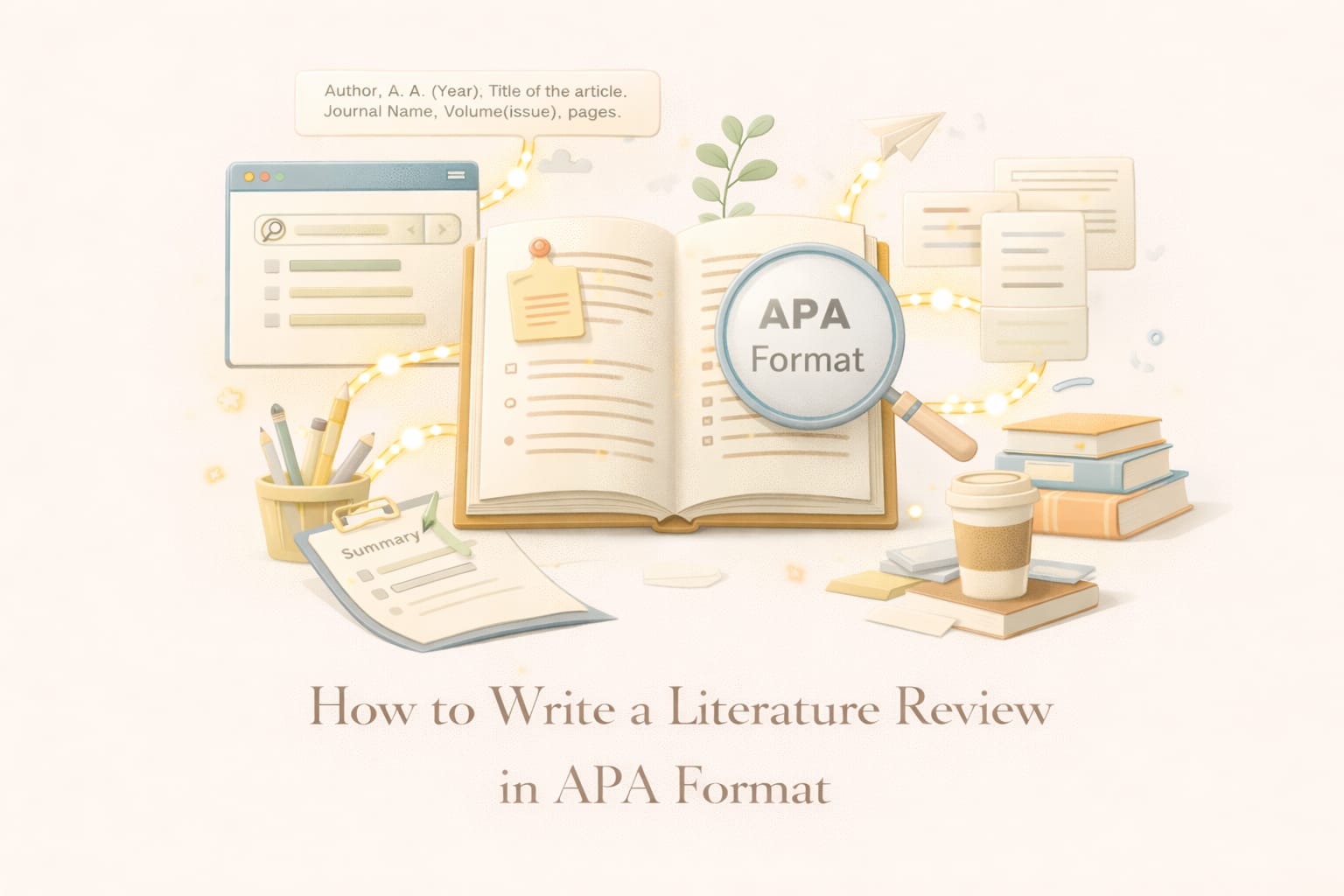 How to Write a Literature Review in APA Format