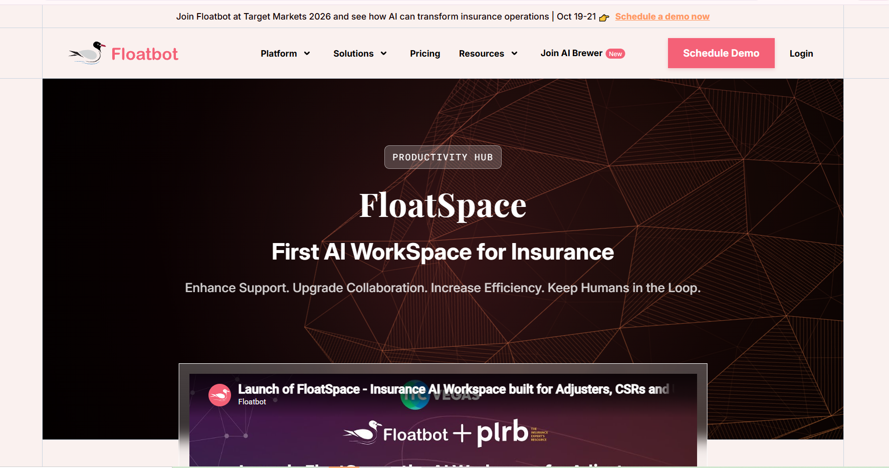 FloatSpace by Floatbot insurance AI workspace