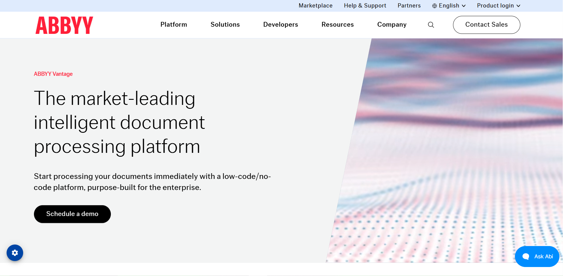 ABBYY Vantage intelligent document processing platform