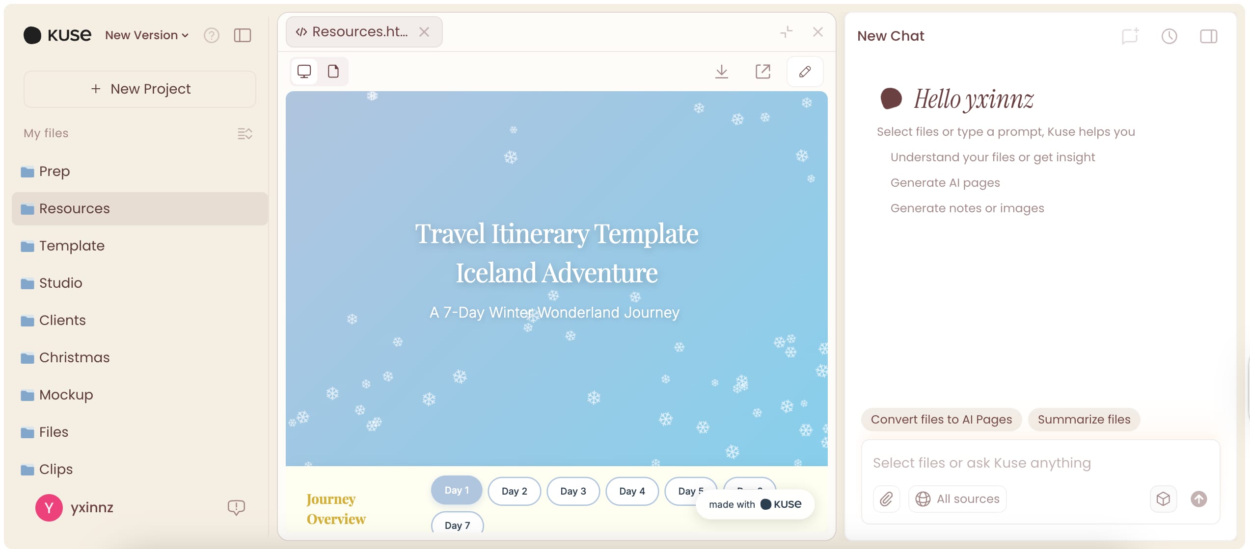 Free travel ltinerary templaye
