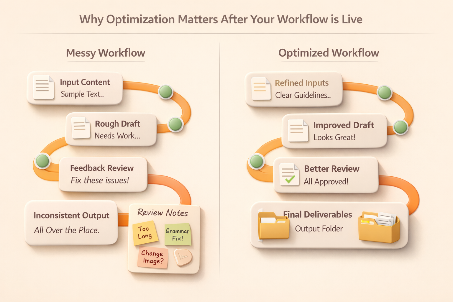 Running AI workflow improved into a cleaner reviewable workflow