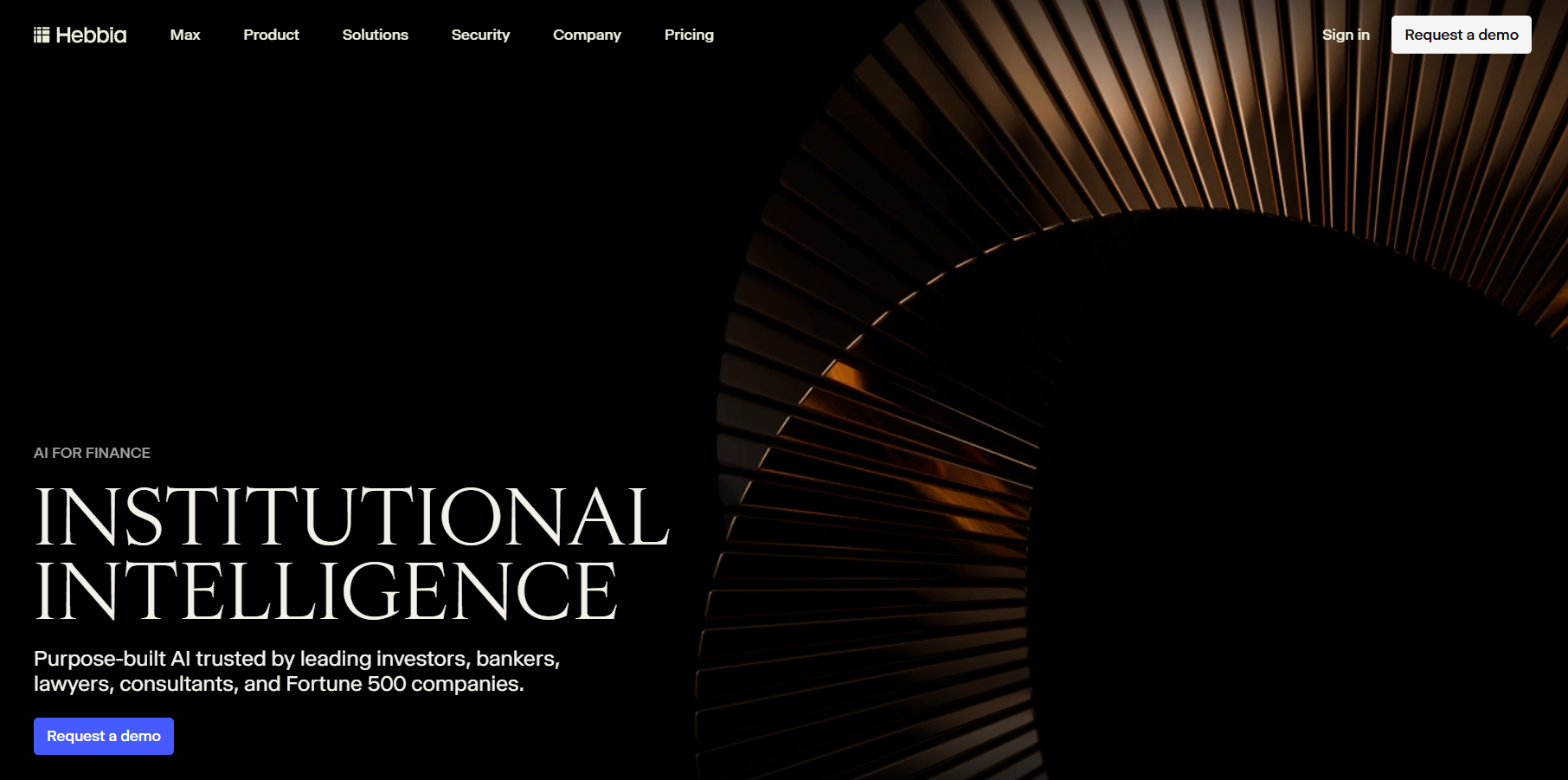 Hebbia data-room research interface