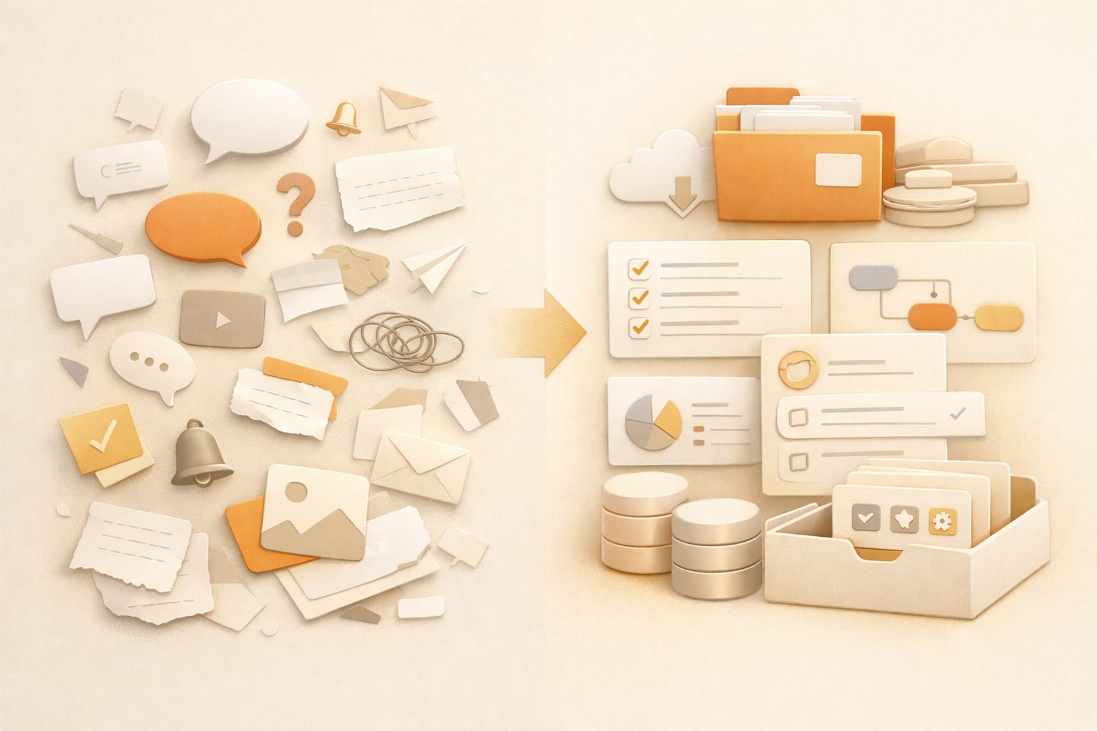 Team context turning into organized AI coworker deliverables