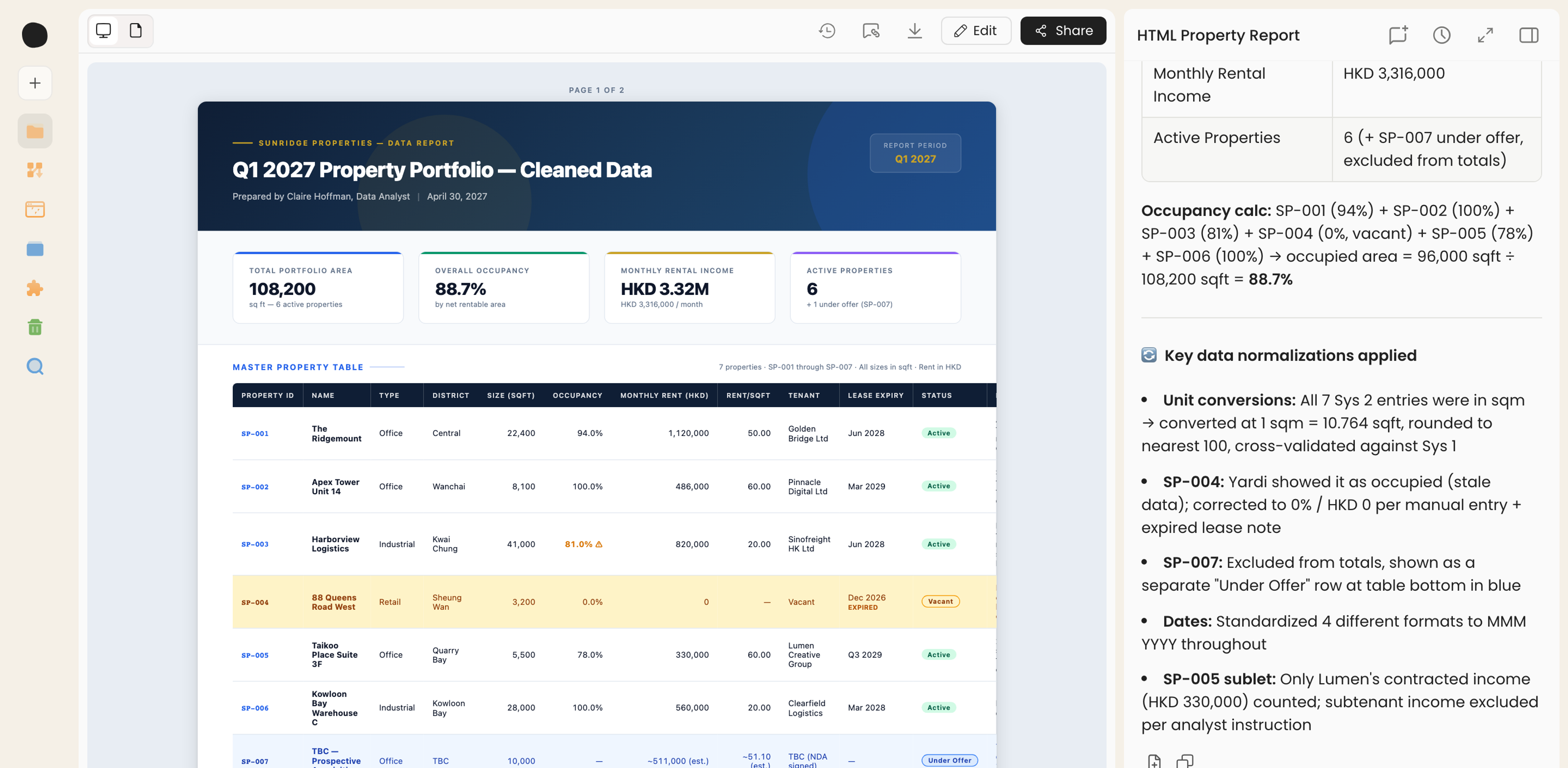 Clean and structure messy data into spreadsheets