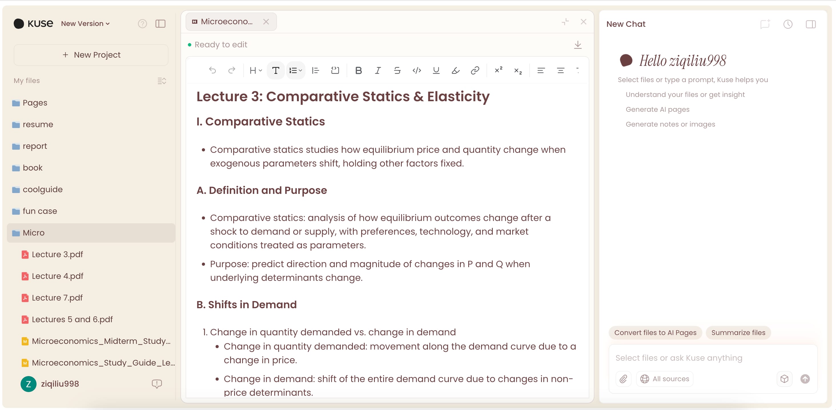 Outline-Based Study Guide made by Kuse