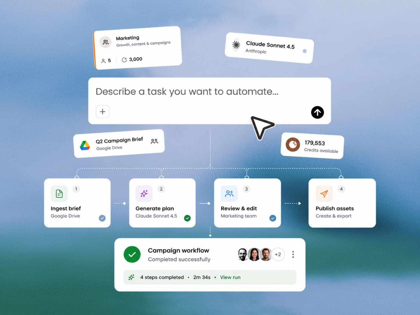 Team workflow builder