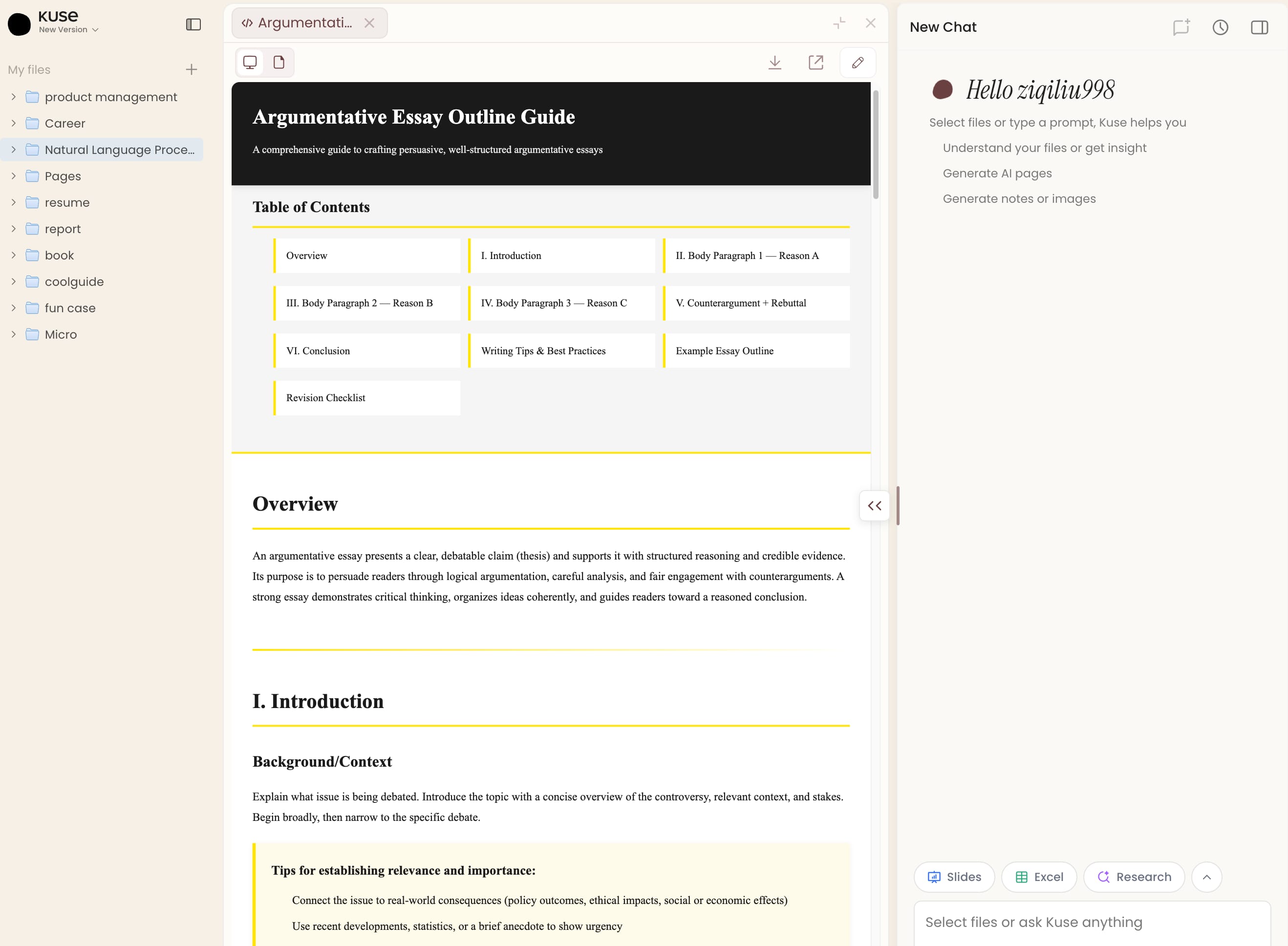 Outline generator