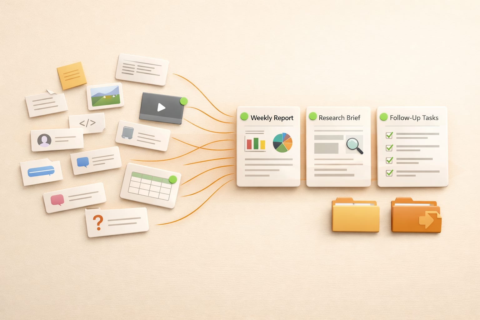 Team operations context becoming organized agentic workflow outputs