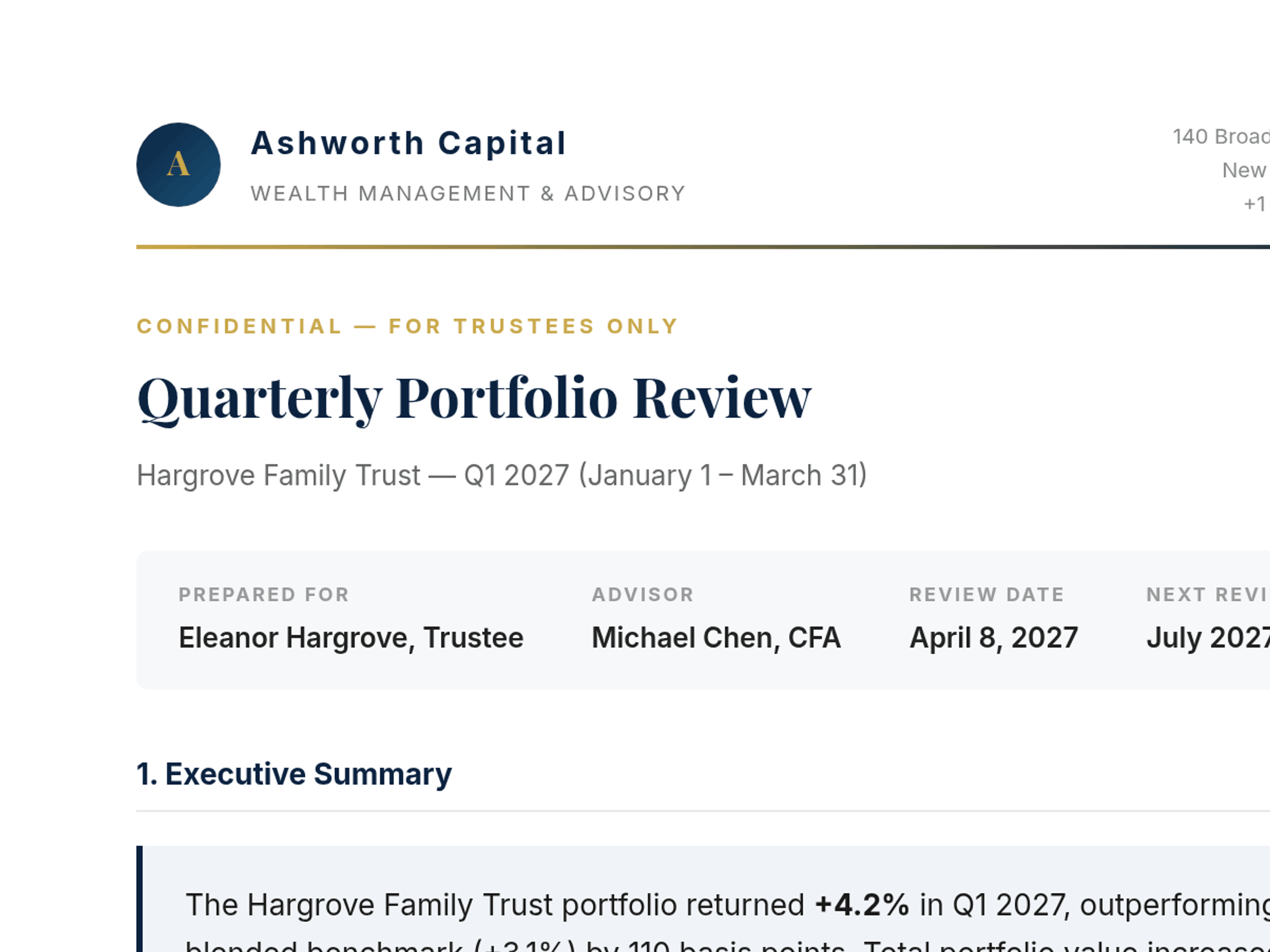 Quarterly Portfolio Review