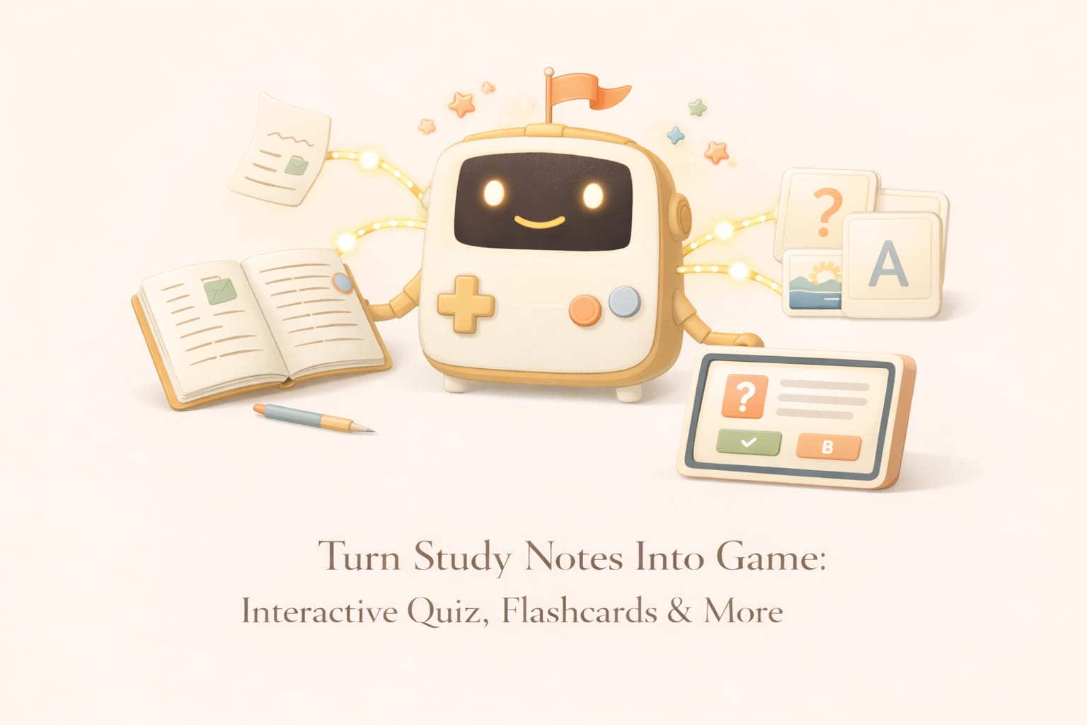 Turn Study Notes Into Game with Kuse: Interactive Quiz, Flashcards & More